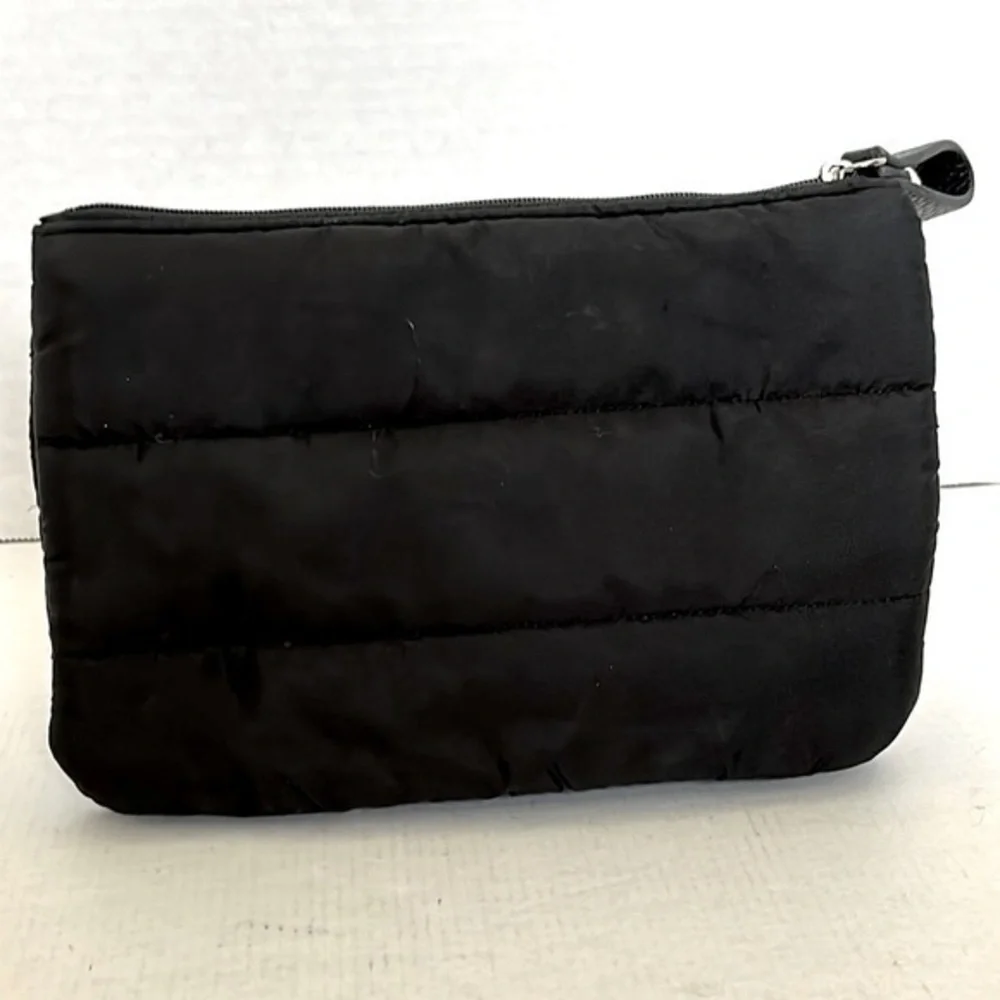 Cynthia Rowley Black Quilted Puffer Pouch wristlet